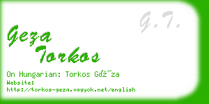 geza torkos business card